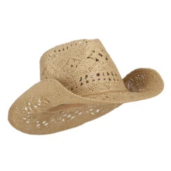 Solid Color Straw Cowboy Hat -Fashion Accessories Store ch004cw nature 4