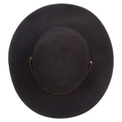 Round Crown Wool Felt Hat -Fashion Accessories Store cw001fr chocolate 5 1
