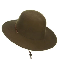 Round Crown Wool Felt Hat -Fashion Accessories Store cw002fr olive 2 1