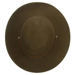 Round Crown Wool Felt Hat -Fashion Accessories Store cw002fr olive 5 1