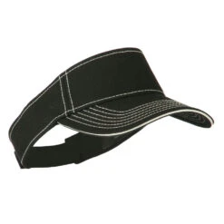 Otto Contrast Stitch Sandwich Visor -Fashion Accessories Store ds003vb black 4