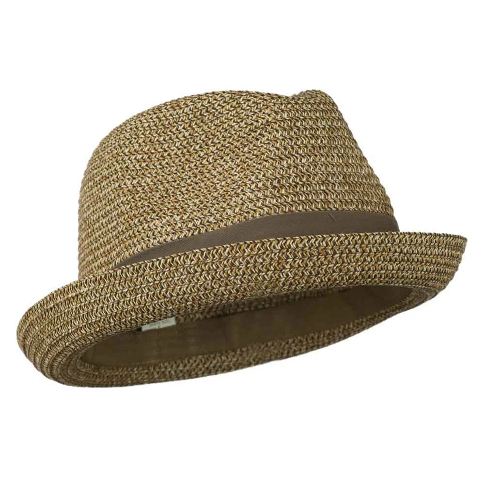 Men's Fedora With Paper Straw Braid 7 Men's Fedora With Paper Straw Braid - Image 5