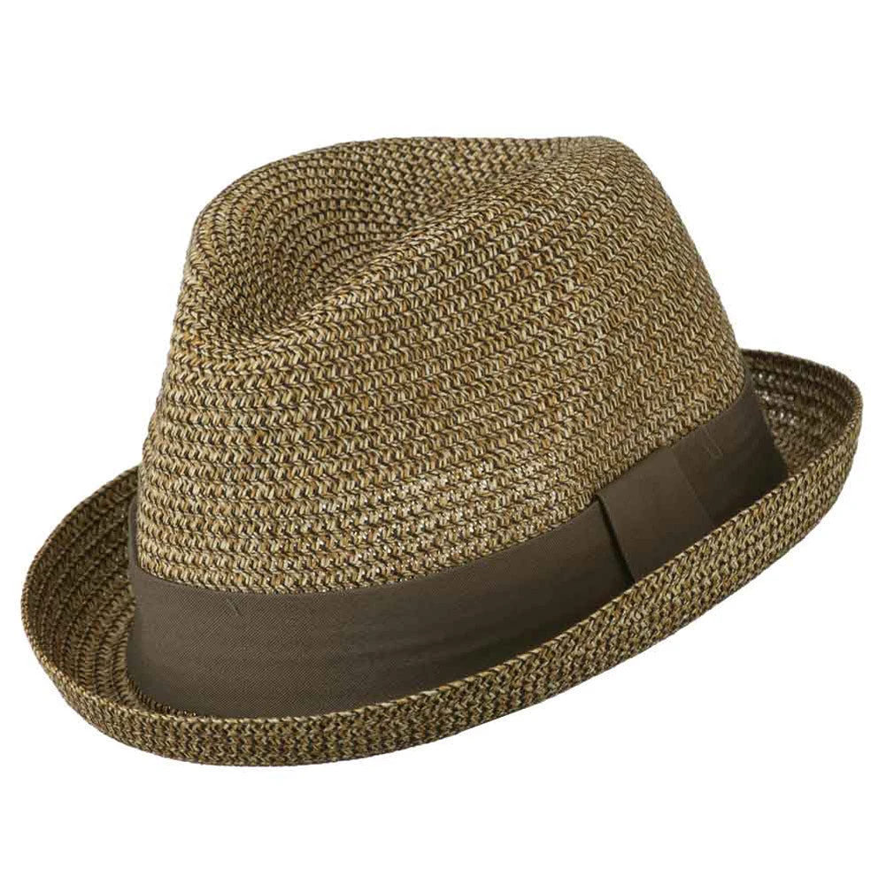 Men's Fedora With Paper Straw Braid 4 Men's Fedora With Paper Straw Braid - Image 2