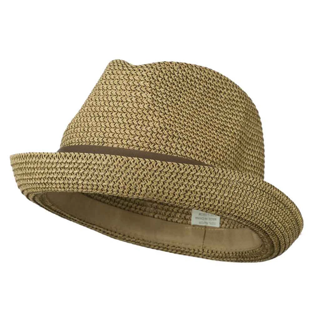 Men's Fedora With Paper Straw Braid 18 Men's Fedora With Paper Straw Braid - Image 16
