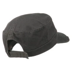 Otto Garment Washed Distressed Military Cap 24 Otto Garment Washed Distressed Military Cap -Fashion Accessories Store gw003js charcoal grey 3