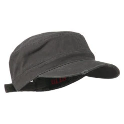 Otto Garment Washed Distressed Military Cap 25 Otto Garment Washed Distressed Military Cap -Fashion Accessories Store gw003js charcoal grey 4