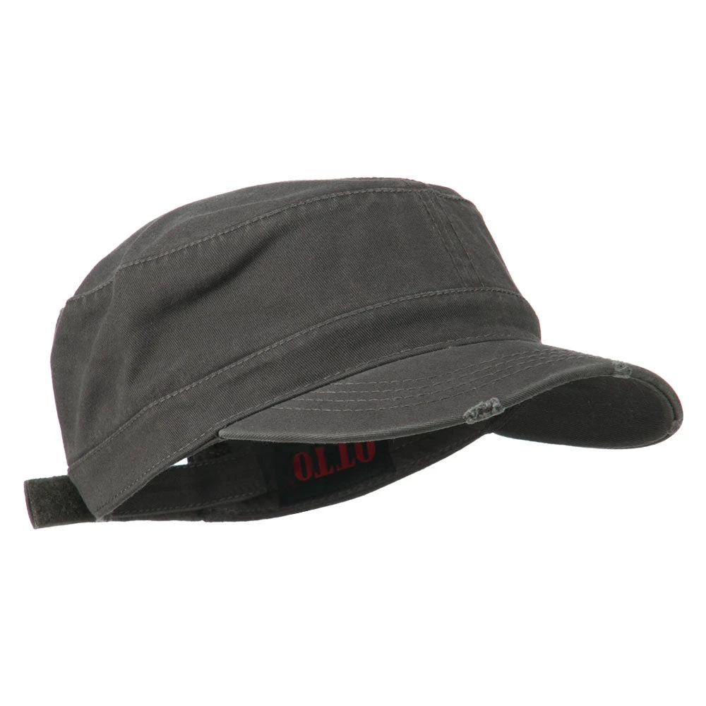 Otto Garment Washed Distressed Military Cap 6 Otto Garment Washed Distressed Military Cap - Image 4