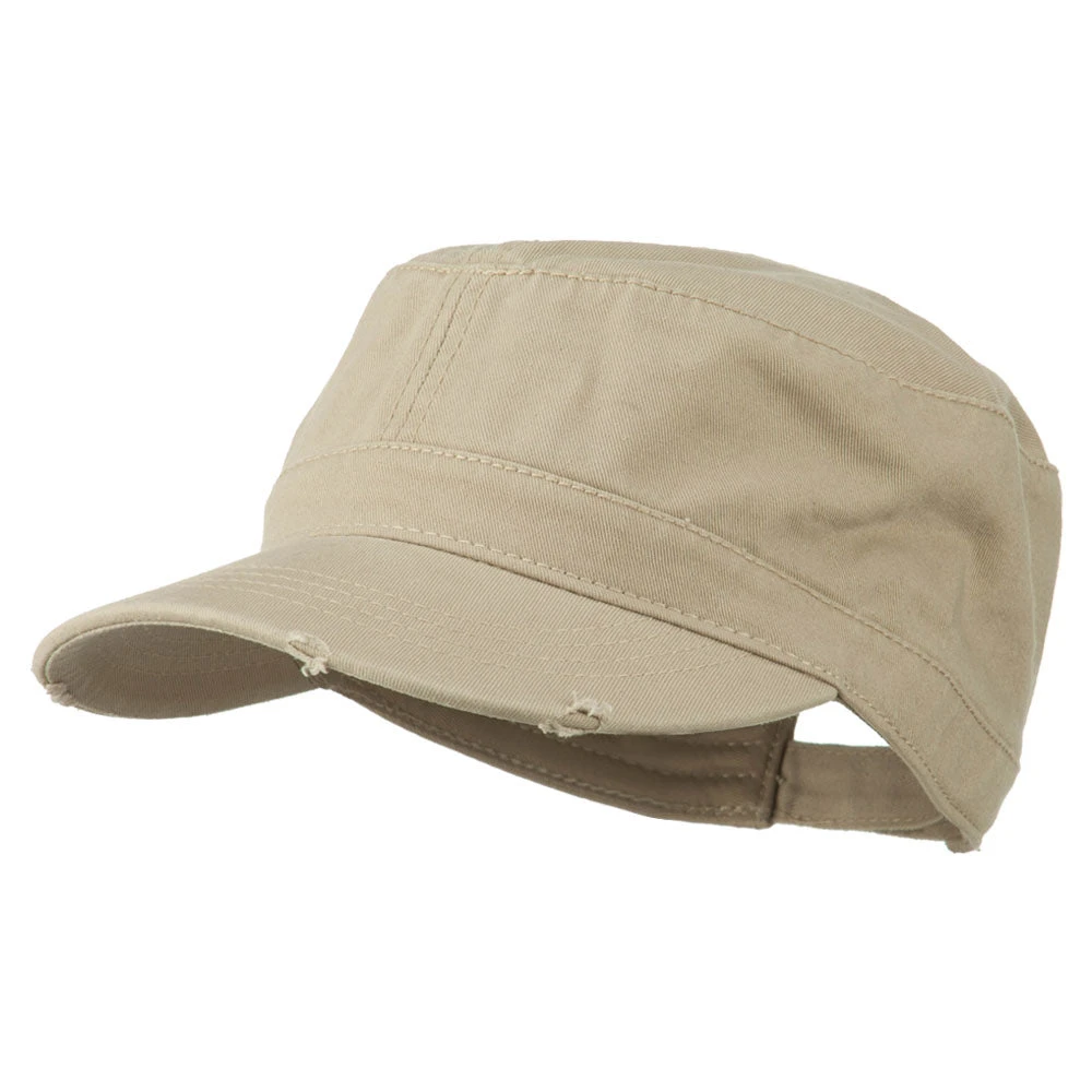 Otto Garment Washed Distressed Military Cap 8 Otto Garment Washed Distressed Military Cap - Image 6