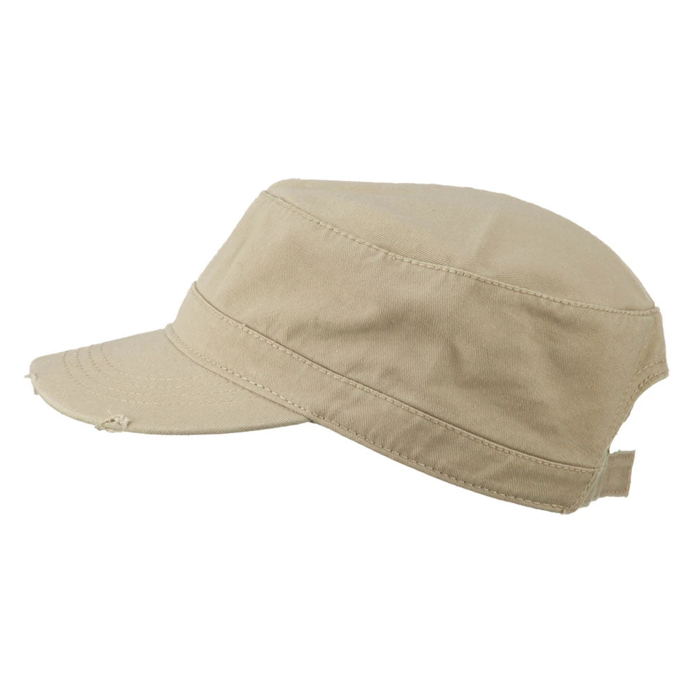 Otto Garment Washed Distressed Military Cap 12 Otto Garment Washed Distressed Military Cap - Image 10