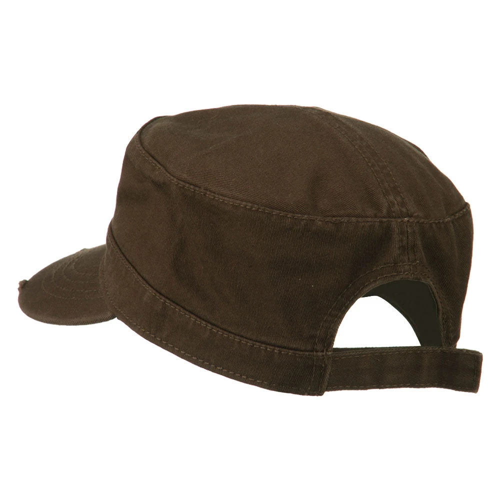 Otto Garment Washed Distressed Military Cap 14 Otto Garment Washed Distressed Military Cap - Image 12