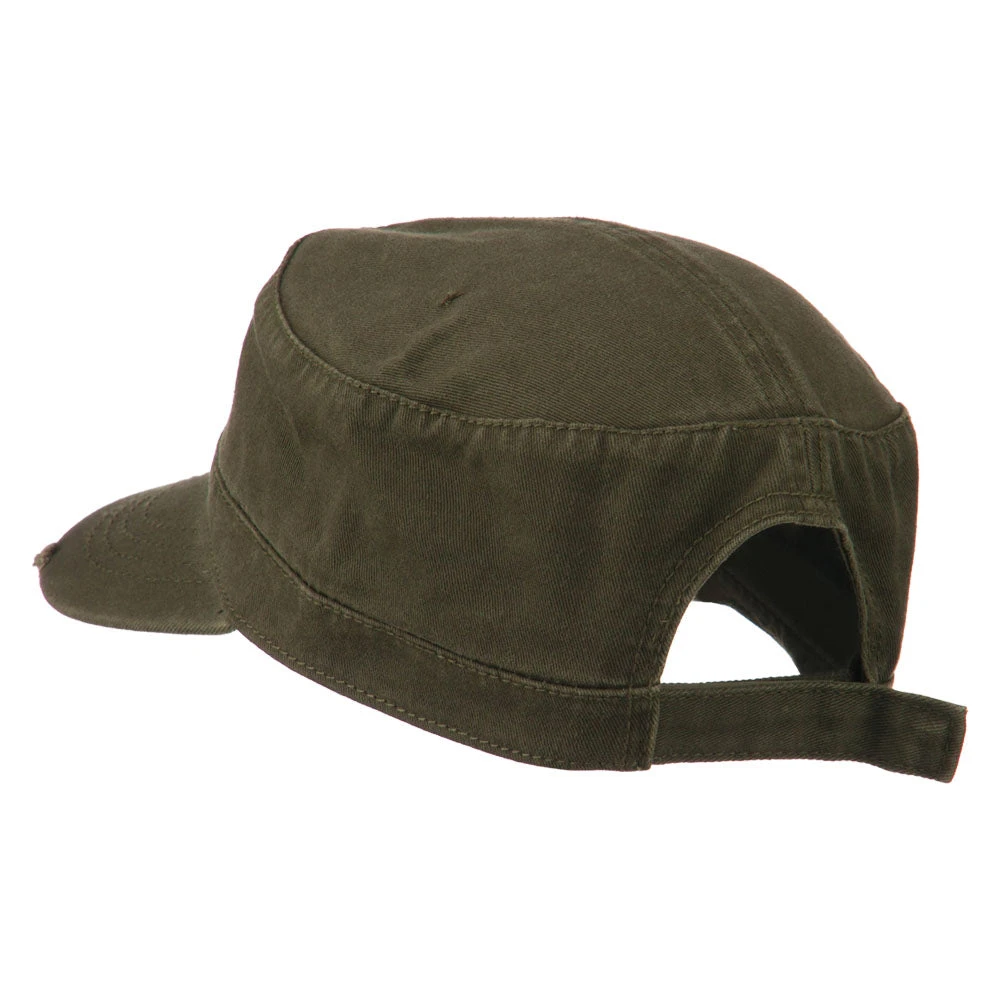 Otto Garment Washed Distressed Military Cap 19 Otto Garment Washed Distressed Military Cap - Image 17
