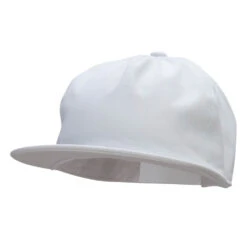5 Panel Cotton High Profile Flat Bill Unstructured Cap -Fashion Accessories Store hc002ac white 1