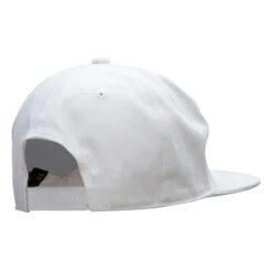 5 Panel Cotton High Profile Flat Bill Unstructured Cap -Fashion Accessories Store hc002ac white 3