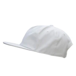 5 Panel Cotton High Profile Flat Bill Unstructured Cap -Fashion Accessories Store hc002ac white 5