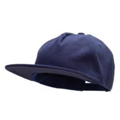 5 Panel Cotton High Profile Flat Bill Unstructured Cap -Fashion Accessories Store hc003ac navy 1
