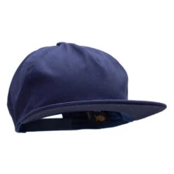 5 Panel Cotton High Profile Flat Bill Unstructured Cap -Fashion Accessories Store hc003ac navy 4