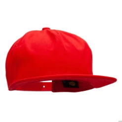 5 Panel Cotton High Profile Flat Bill Unstructured Cap -Fashion Accessories Store hc004ac red 4