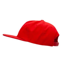 5 Panel Cotton High Profile Flat Bill Unstructured Cap -Fashion Accessories Store hc004ac red 5