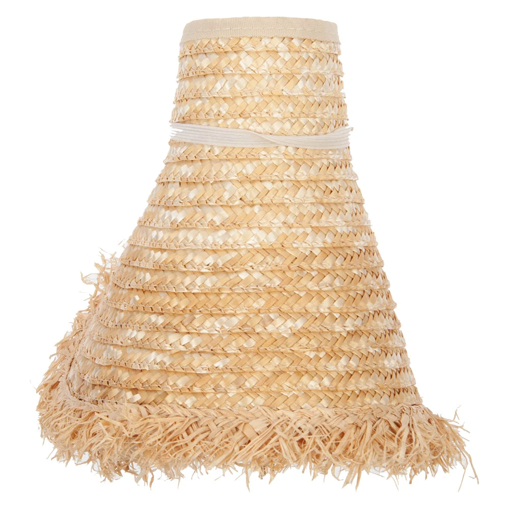 Women's 5 Inch Wide Brim Fringe Edged Rolled Straw Sun Visor 7 Women's 5 Inch Wide Brim Fringe Edged Rolled Straw Sun Visor - Image 5