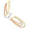 Barbie™ X Kendra Scott Gold Hoop Earrings In Pink Crystal -Fashion Accessories Store kendra scott barbie hoop earrings gold pink iridescent glitter glass 00