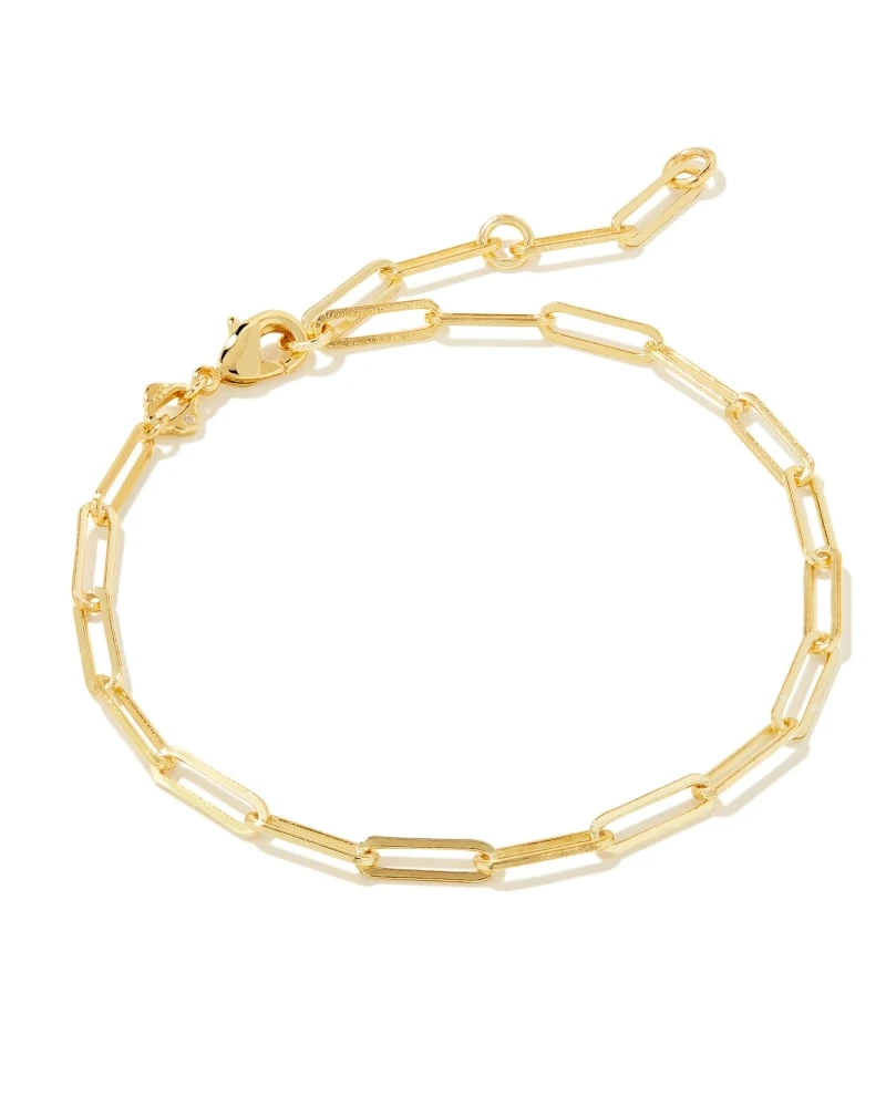 Courtney Paperclip Bracelet In Gold 3 Courtney Paperclip Bracelet In Gold