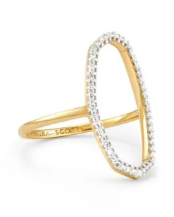 Dani 14k Yellow Gold Open Ring In White Diamond -Fashion Accessories Store kendra scott dani open ring 14k yellow gold white diamond 01 lg