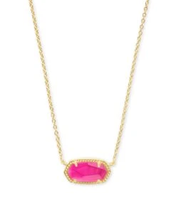 Elisa Gold Pendant Necklace In Azalea Illusion