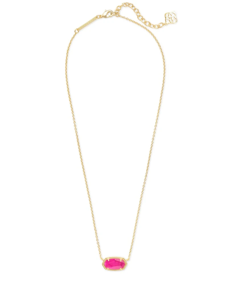 Elisa Gold Pendant Necklace In Azalea Illusion 4 Elisa Gold Pendant Necklace In Azalea Illusion - Image 2