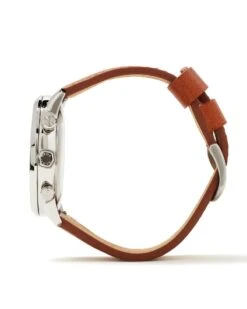 Evans Stainless Steel 44mm Field Watch In Ivory -Fashion Accessories Store kendra scott evans 44mm field watch chestnut brown leather ivory stainless steel 02