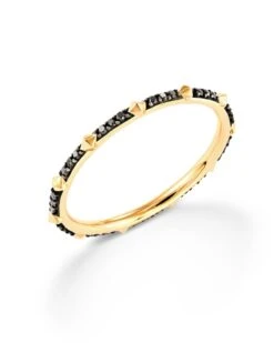 Astrid 14k Yellow Gold Band Ring In Black Diamond -Fashion Accessories Store kendra scott fine astrid band ring 14k yellow gold black diamond 01 lg