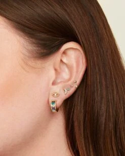 Reeve Mini 14K Yellow Gold Single Stud Earring In Turquoise 8 Reeve Mini 14K Yellow Gold Single Stud Earring In Turquoise -Fashion Accessories Store kendra scott reeve piercing stud gold turquoise 03 lg