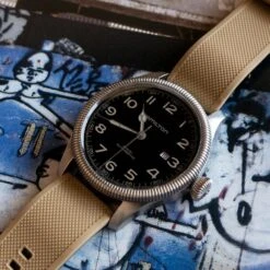 Khaki Tan Top / Black Bottom | Elite Silicone -Fashion Accessories Store khaki tan top black bottom elite silicone elite silicone barton watch bands 468264