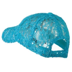 UV Lace Sequin Glitter Cap -Fashion Accessories Store lg003da 2