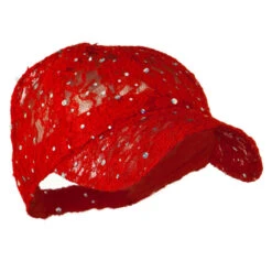 UV Lace Sequin Glitter Cap -Fashion Accessories Store lg004da 4