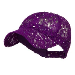 UV Lace Sequin Glitter Cap -Fashion Accessories Store lg005da 1