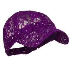 UV Lace Sequin Glitter Cap -Fashion Accessories Store lg005da 4