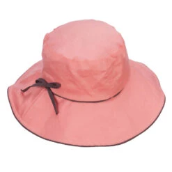 Ladies Linen Wide Brim Hat 28 Ladies Linen Wide Brim Hat -Fashion Accessories Store lm003cr pink 2