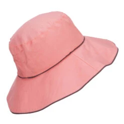 Ladies Linen Wide Brim Hat 29 Ladies Linen Wide Brim Hat -Fashion Accessories Store lm003cr pink 3