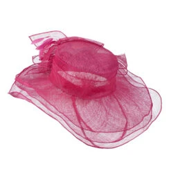 3 Layers Of Ruffled Brim Sinamay Hat -Fashion Accessories Store lr001fs 2