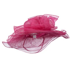 3 Layers Of Ruffled Brim Sinamay Hat -Fashion Accessories Store lr001fs 4