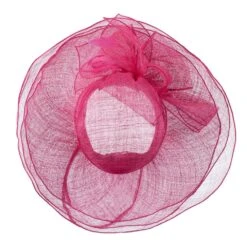 3 Layers Of Ruffled Brim Sinamay Hat -Fashion Accessories Store lr001fs 5