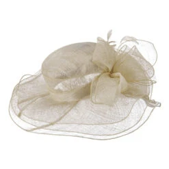 3 Layers Of Ruffled Brim Sinamay Hat -Fashion Accessories Store lr002fs 2