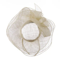 3 Layers Of Ruffled Brim Sinamay Hat -Fashion Accessories Store lr002fs 5