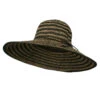 Woman's Leopard Stripe Paper Braid Hat -Fashion Accessories Store ls001fw 1 1