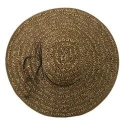 Woman's Leopard Stripe Paper Braid Hat -Fashion Accessories Store ls002fw 5