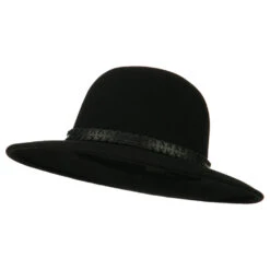 Men's Wool Felt Large Brim Fedora