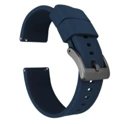 Navy Blue | Elite Silicone -Fashion Accessories Store navy blue elite silicone elite silicone barton watch bands 20mm gunmetal grey standard 185440
