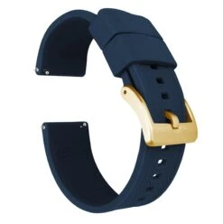 Navy Blue | Elite Silicone -Fashion Accessories Store navy blue elite silicone elite silicone barton watch bands 22mm gold standard 103355