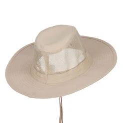 Men's Mesh Cotton Safari Hat -Fashion Accessories Store nf001fr khaki 3