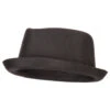 Pork Pie Polyester Fedora Hat With Band -Fashion Accessories Store pk001pp black 1